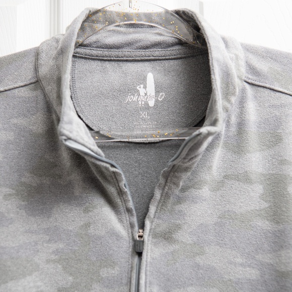 Johnnie-O Performance Microfleece Pull Over 1/4 Zip SOFT Camo Print UNISEX Sz XL - Picture 2 of 5